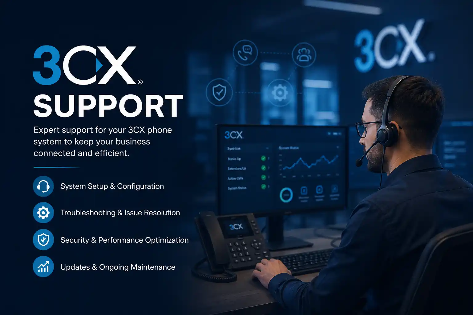 3CX support and call-flow troubleshooting in Dubai